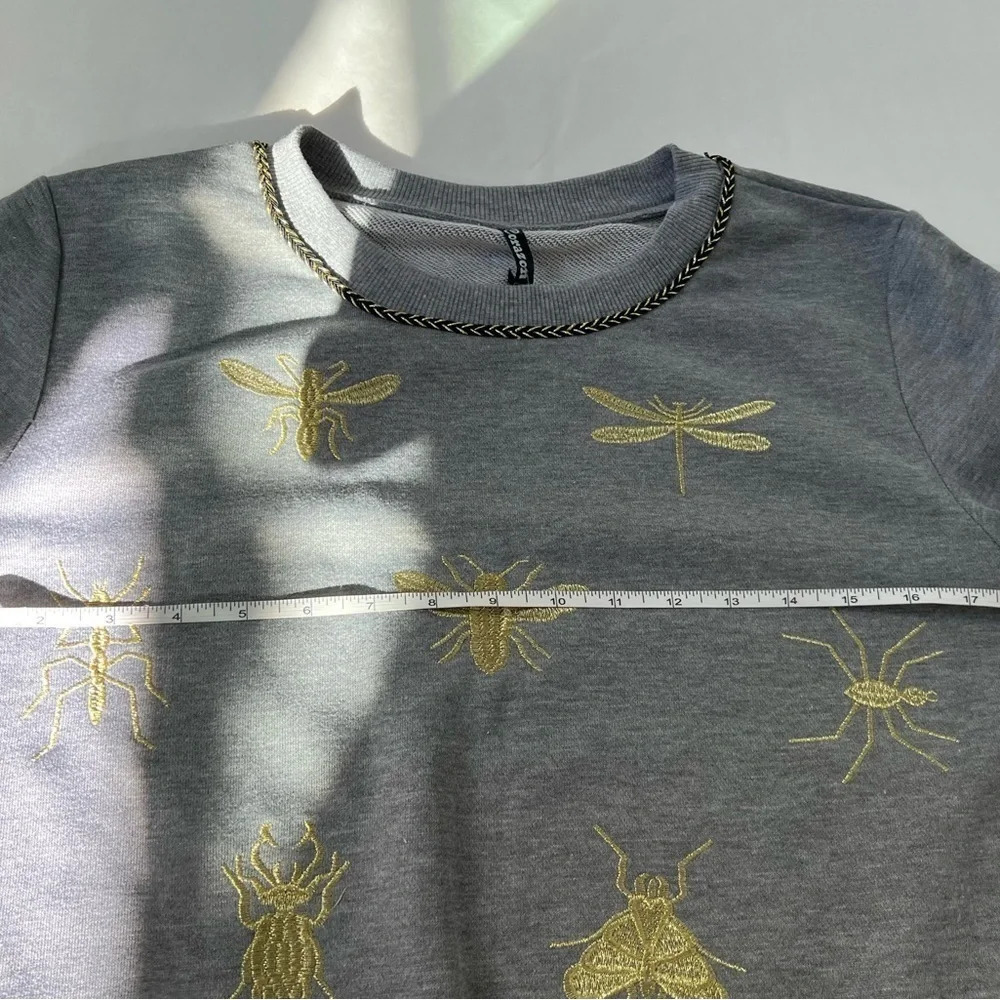 Corazon Women's Top Sweatshirt Shirt Light Grey Size L NWT - Picture 9 of 14